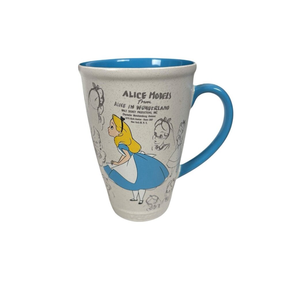 New Disney Classic Store Alice in Wonderland Animated Ceramic Mug Latte Sketch